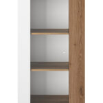 Otello βιτρίνα με μία πόρτα 64x45x178εκ. Helvezia Oak / Λευκό
