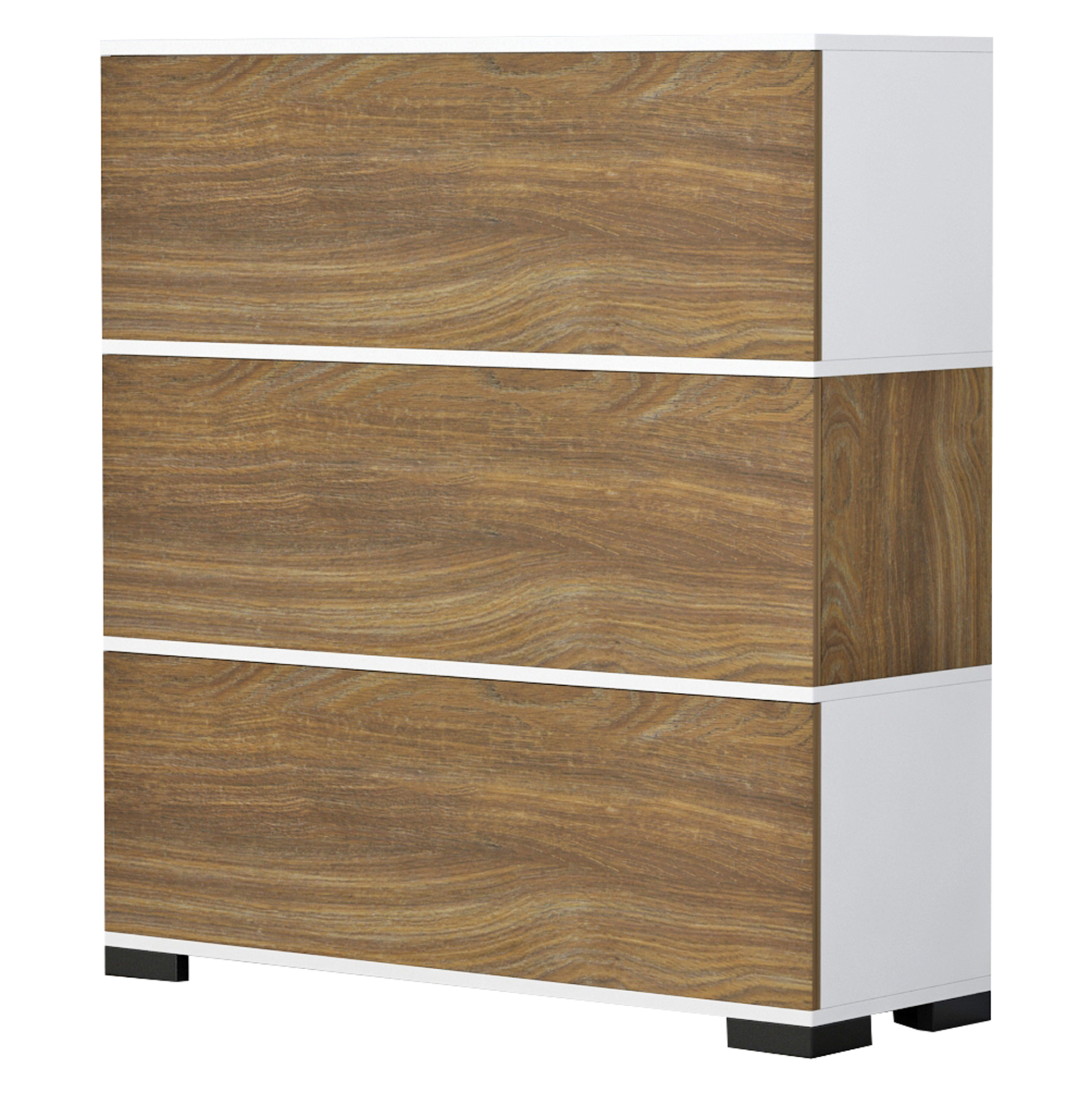 ΠΑΠΟΥΤΣΟΘΗΚΗ 3ΘΕΣΕΩΝ MIRABELL HM8938.11 ΜΕΛΑΜΙΝΗ ΣΕ ΚΑΡΥΔΙ-ΛΕΥΚΟ 90Χ30Χ93Yεκ. - Image 3