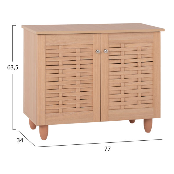 ΠΑΠΟΥΤΣΟΘΗΚΗ-ΝΤΟΥΛΑΠΙ CASSIOPE HM2208.09 ΜΕΛΑΜΙΝΗ ΣΕ ΧΡΩΜΑ ΦΥΣΙΚΟ 77Χ34Χ63.5Yεκ. - Image 2