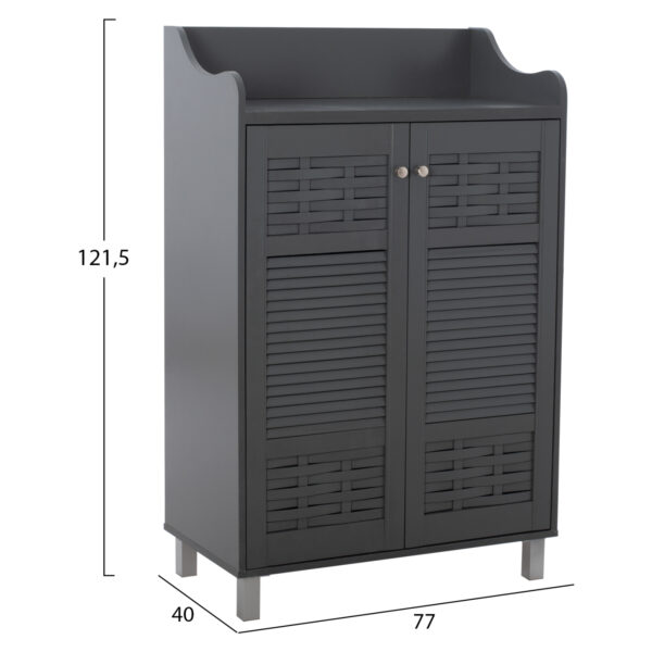 ΠΑΠΟΥΤΣΟΘΗΚΗ-ΝΤΟΥΛΑΠΙ KAILENA ΞΥΛΙΝΗ HM2230.10 ΓΚΡΙ 77x40x121,5 εκ. - Image 2
