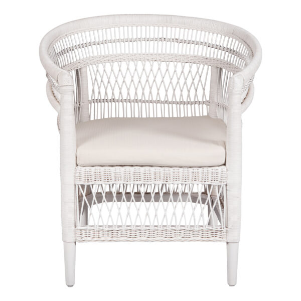 ΠΟΛΥΘΡΟΝΑ MALAWI HM9635.02 ΞΥΛΟ ΜΑΟΝΙ ΜΕ RATTAN ΛΕΥΚΟ-ΛΕΥΚΟ ΜΑΞΙΛΑΡΙ 80x70x86Υεκ. - Image 3