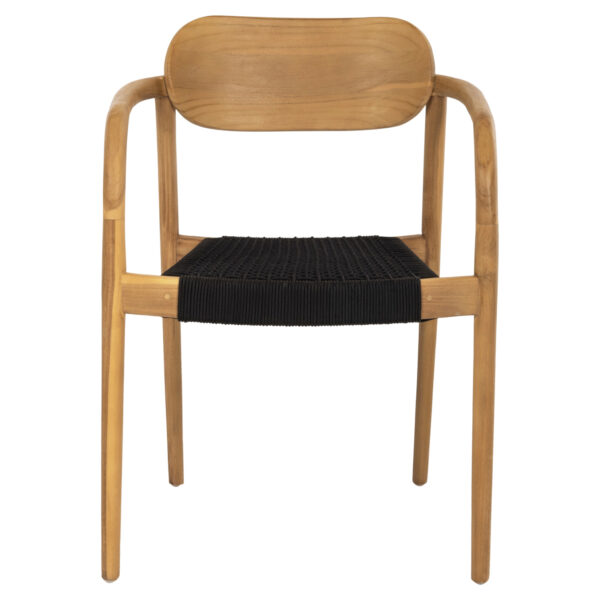 ΠΟΛΥΘΡΟΝΑ OSLO HM9636.02 ΞΥΛΟ TEAK ΦΥΣΙΚΟ & ΜΑΥΡΟ ΣΧΟΙΝΙ 55x54x80Y εκ. - Image 3