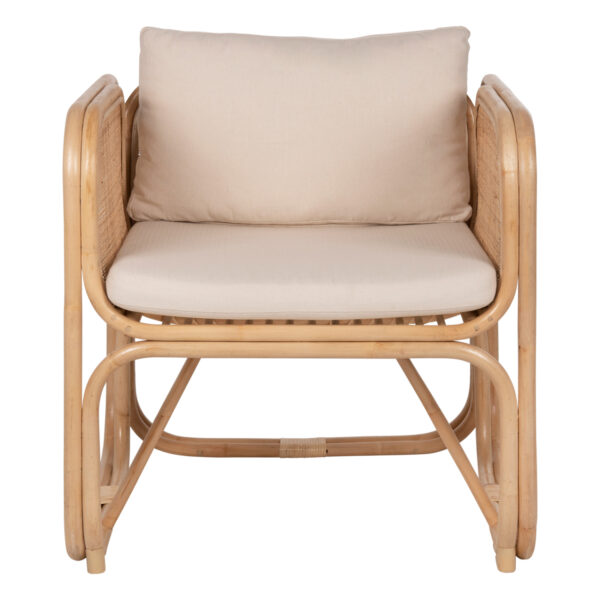 ΠΟΛΥΘΡΟΝΑ WENDY HM9816 RATTAN ΣΕ ΦΥΣΙΚΟ ΧΡΩΜΑ-ΛΕΥΚΑ ΜΑΞΙΛΑΡΙΑ 73x72x84Yεκ. - Image 3