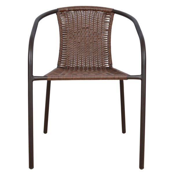 ΠΟΛΥΘΡΟΝΑ ΚΑΡΕΚΛΑ CAMEL HM5015.02 ΚΑΦΕ ΜΕΤΑΛΛΙΚΗ ΜΕ WICKER ΚΑΦΕ 48x48-53x72 cm - Image 3