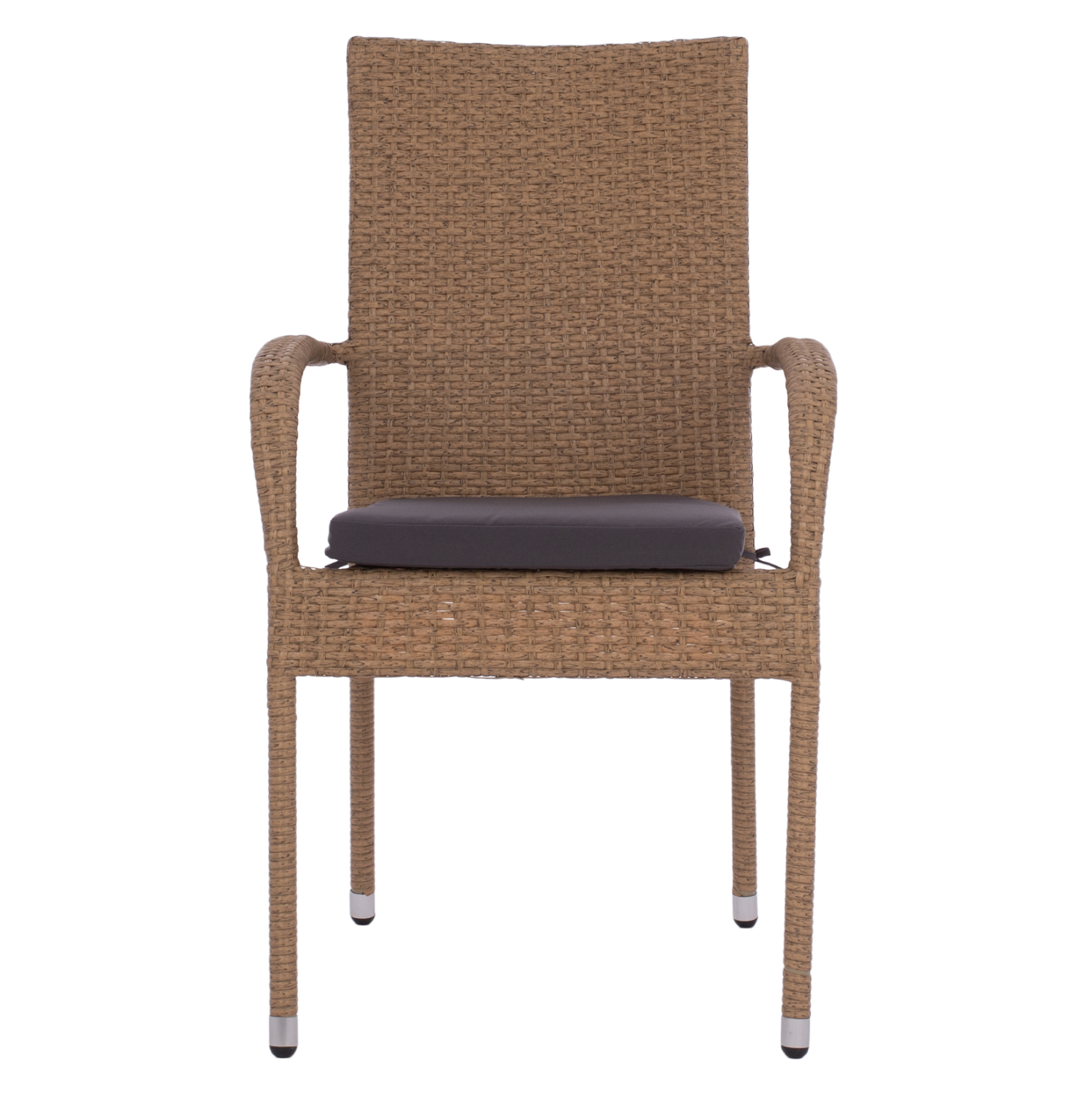 ΠΟΛΥΘΡΟΝΑ ΜΕΤΑΛΛΙΚΗ ANISHA HM5685.02 ΜΕ ΜΑΞΙΛΑΡΙ WICKER ΚΑΦΕ-ΜΟΚΑ ΣΤΟΙΒ/ΜΕΝΗ 56x60x94 εκ. - Image 3