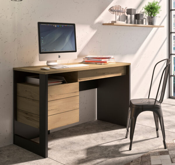 Russel Γραφείο 119x54x75εκ. Helvezia Oak / Black - Image 2