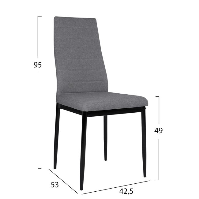 ΣΕΤ ΤΡΑΠΕΖΑΡΙΑΣ 5ΤΜΧ SONAMA ΕΠΙΦΑΝΕΙΑ & 4 ΓΚΡΙ ΚΑΡΕΚΛΕΣ HM10355 110x70x75,5 cm - Image 3