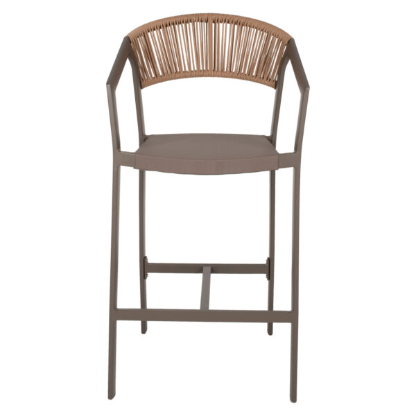 ΣΚΑΜΠΟ ΑΛΟΥΜΙΝΙΟΥ ΜΕ ΜΠΡΑΤΣΑ ΣΑΜΠΑΝΙΖΕ RATTAN ΛΕΥΚΟ TEXTLINE HM5892.03 56x58x105Y εκ. - Image 3