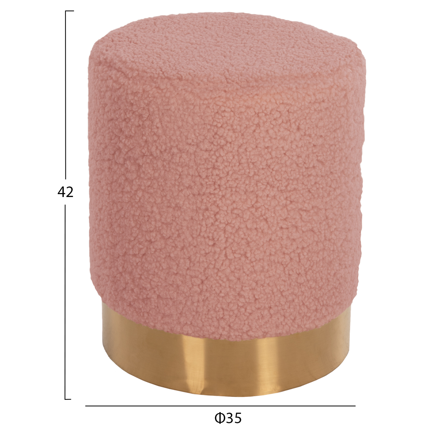 ΣΚΑΜΠΟ LEVY HM8408.22 ΣΑΠΙΟ ΜΗΛΟ ΜΠΟΥΚΛΕ ΥΦΑΣΜΑ ΜΕ ΧΡΥΣΗ ΒΑΣΗ Φ35x42Υ εκ. - Image 2