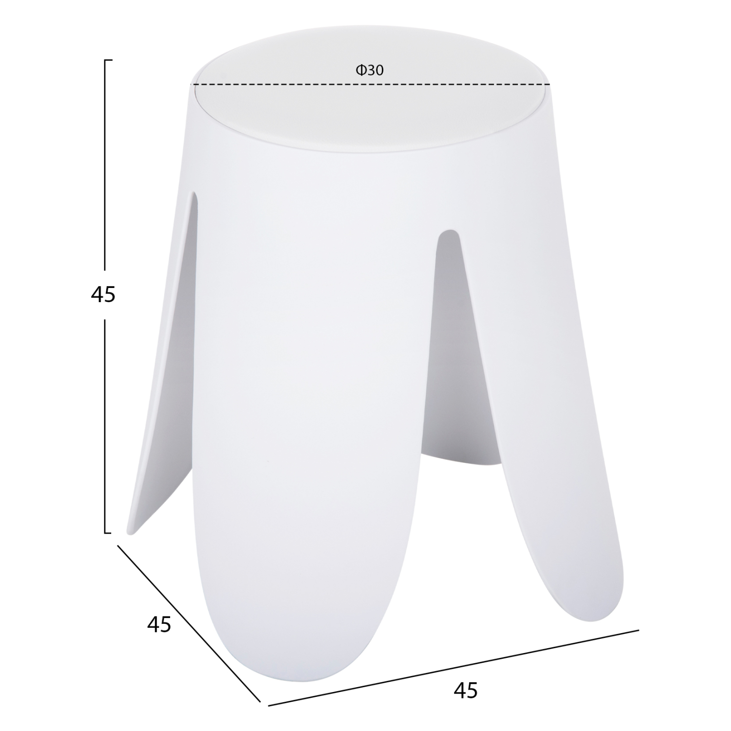 ΣΚΑΜΠΟ ΠΟΛΥΠΡΟΠΥΛΕΝΙΟΥ DENTY HM9619.01 ΛΕΥΚΟ-ΚΑΘΙΣΜΑ PU Φ30x45Υεκ - Image 2