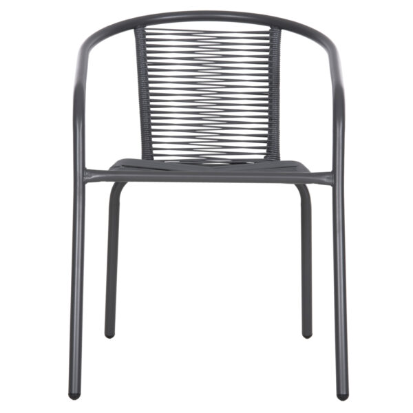 ΠΟΛΥΘΡΟΝΑ SWIFTER HM5969.01 ΜΕΤΑΛΛΟ ΓΚΡΙ-ΣΥΝΘ. RATTAN ΓΚΡΙ 54x61x75Υεκ. - Image 3
