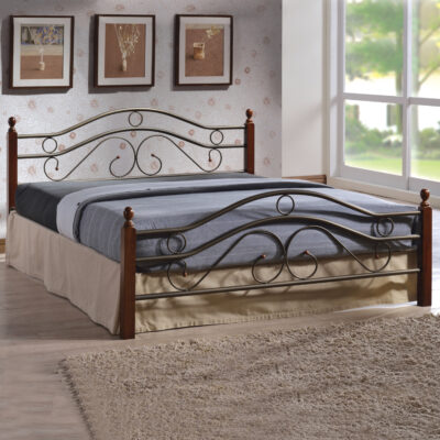 ΚΡΕΒΑΤΙ ΜΕΤΑΛΛΟ RUBBERWOOD CELINA HM311 ΓΙΑ ΣΤΡΩΜΑ 150x200 εκ.