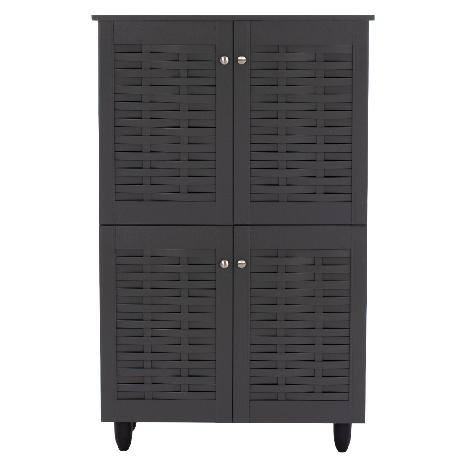 ΠΑΠΟΥΤΣΟΘΗΚΗ-ΝΤΟΥΛΑΠΙ ΞΥΛΙΝΗ KABIRA 4 ΠΟΡΤΕΣ HM2210.10 ΓΚΡΙ 77x34x123Υεκ. - Image 3