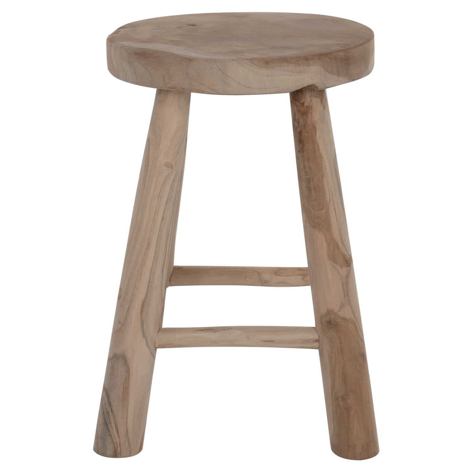 ΣΚΑΜΠΟ KONT HM9337 ΑΠΟ ΜΑΣΙΦ ΞΥΛΟ TΕΑK ΦΥΣΙΚΟ ΧΑΜΗΛΟΥ ΥΨΟΥΣ Φ35Χ45Υεκ. - Image 3