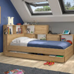 Erwan κρεβάτι μονό 120x221εκ. ( για στρώμα 90x200εκ. ) Artisan Oak με αποθηκευτικό συρτάρι