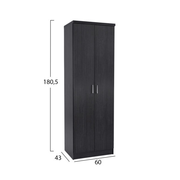 ΠΑΠΟΥΤΣΟΘΗΚΗ ΞΥΛΙΝΗ DAYANNA ΜΕ 6 ΡΑΦΙΑ 60X43X180.5εκ. ZEBRANO HM2379.01 - Image 2