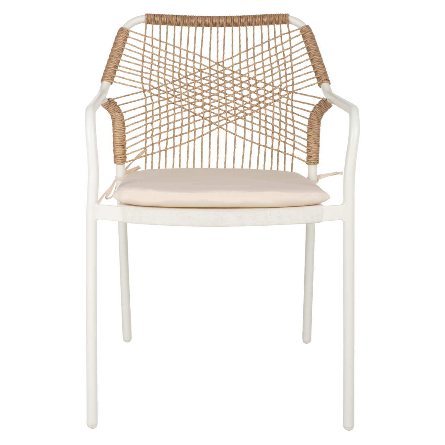 ΠΟΛΥΘΡΟΝΑ ΑΛΟΥΜΙΝΙΟΥ TROTTER HM5865.12 ΛΕΥΚΟΣ ΣΚΕΛΕΤΟΣ ΜΕ WICKER ΜΠΕΖ & ΕΚΡΟΥ ΜΑΞΙΛΑΡΙ - Image 3