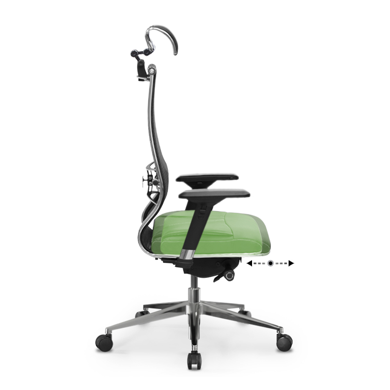 Καρέκλα γραφείου Samurai L2-6D Megapap εργονομική με ύφασμα TS Mesh και τεχνόδερμα χρώμα μαύρο 69x70x125/137εκ. - Image 6