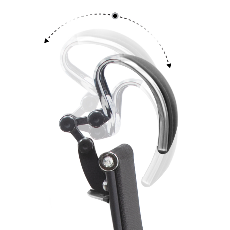 Καρέκλα γραφείου Samurai L2-6D Megapap εργονομική με ύφασμα TS Mesh και τεχνόδερμα χρώμα μαύρο 69x70x125/137εκ. - Image 9