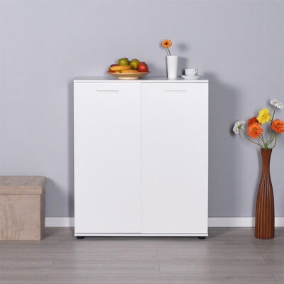 Ντουλάπι - παπουτσοθήκη 24 ζευγών Ultra Megapap δίφυλλο χρώμα λευκό 91x35x108εκ.