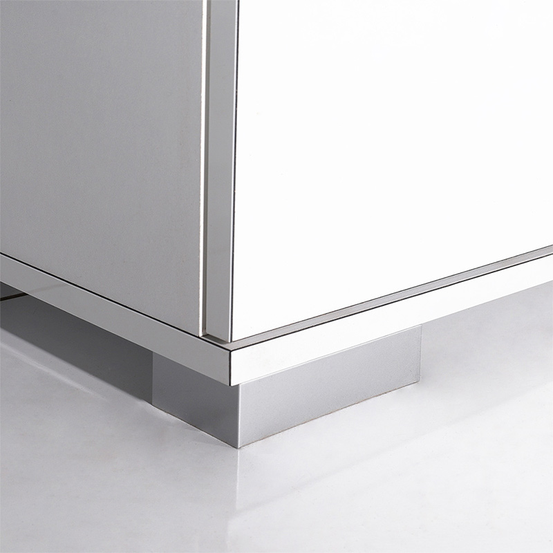 Ντουλάπα ρούχων - παπουτσοθήκη 12 ζεύγων Diamond Megapap μονόφυλλη χρώμα λευκό gloss 45x40x187εκ. - Image 3