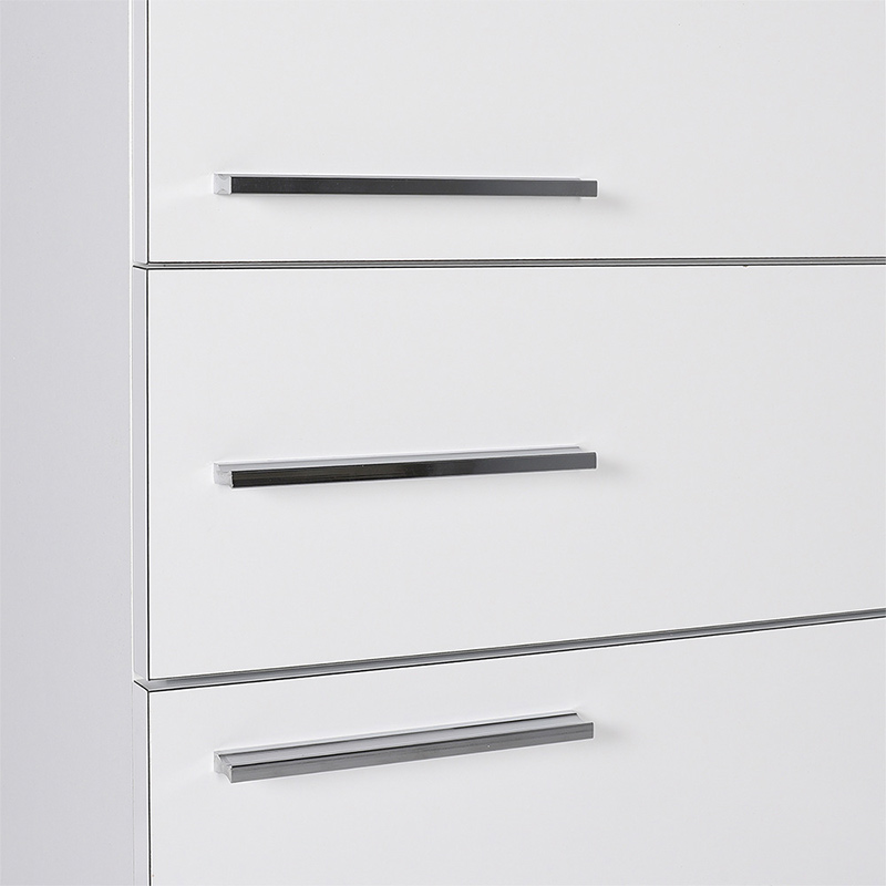 Ντουλάπα ρούχων - παπουτσοθήκη 12 ζεύγων Diamond Megapap μονόφυλλη χρώμα λευκό gloss 45x40x187εκ. - Image 4