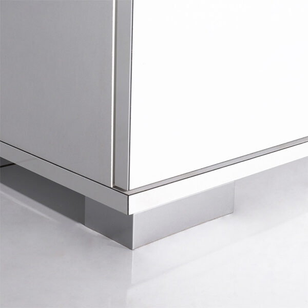 Ντουλάπα ρούχων Diamond Megapap δίφυλλη χρώμα λευκό 60x38x187εκ. - Image 3