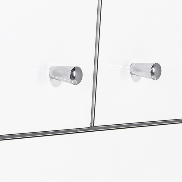 Ντουλάπα ρούχων Diamond Megapap δίφυλλη χρώμα λευκό 60x38x187εκ. - Image 4