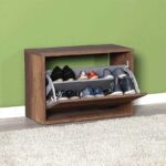 Παπουτσοθήκη 6 ζεύγων Step Megapap χρώμα καρυδί 60x30x42εκ.