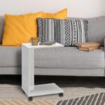 Βοηθητικό τραπέζι C-Shaped Megapap χρώμα λευκό gloss 35x45x65εκ.