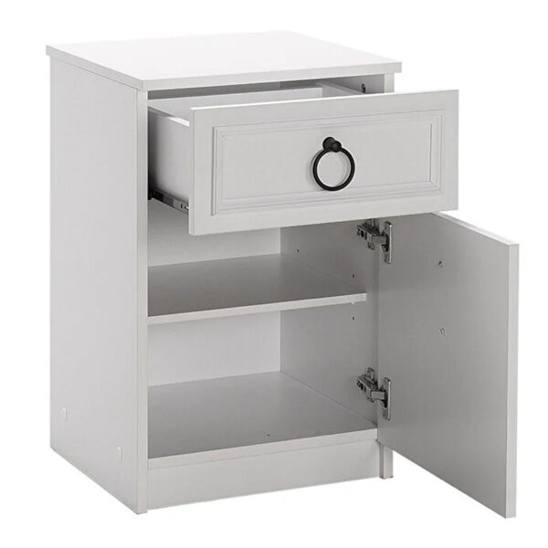 Κομοδίνο Hampton Megapap χρώμα λευκό 40x38x63εκ. - Image 2