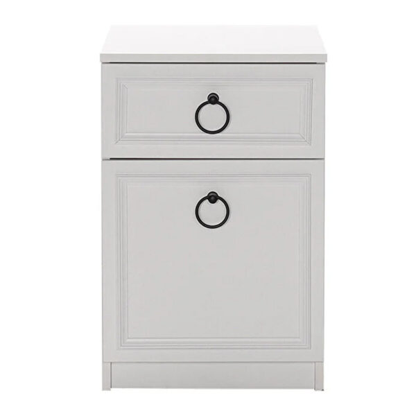 Κομοδίνο Hampton Megapap χρώμα λευκό 40x38x63εκ. - Image 3