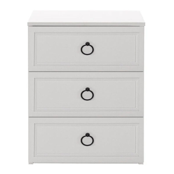 Συρταριέρα Hampton Megapap χρώμα λευκό 72x44x93εκ. - Image 3
