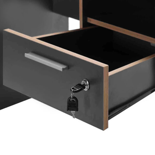 Γραφείο εργασίας Concept Megapap χρώμα ανθρακί 120x60x75εκ. - Image 4