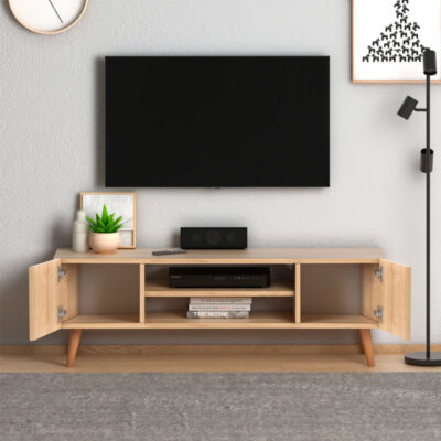 Έπιπλο τηλεόρασης Etna Megapap χρώμα oak 120x30x40εκ.