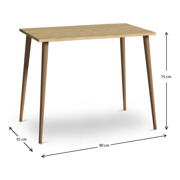 Γραφείο Fiona Megapap χρώμα oak 90x55x75εκ. - Image 3