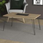 Τραπεζάκι σαλονιού Fiona Megapap χρώμα oak 90x55x43εκ.