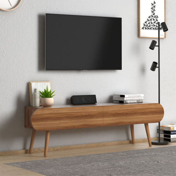 Έπιπλο τηλεόρασης Lotus Megapap χρώμα καρυδί 120x30x40εκ. - Image 2
