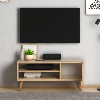 Έπιπλο τηλεόρασης Porto Megapap χρώμα oak 90x32x42εκ.