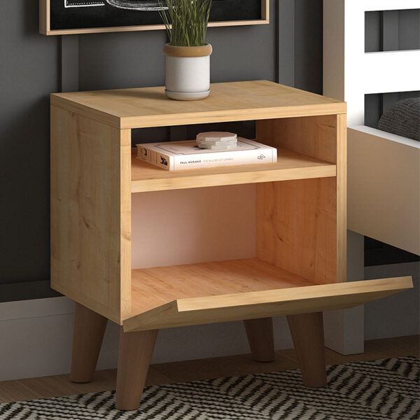 Κομοδίνο Luce Megapap χρώμα oak 40x30x47,6εκ. - Image 2