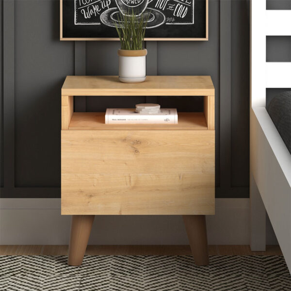 Κομοδίνο Luce Megapap χρώμα oak 40x30x47,6εκ. - Image 3