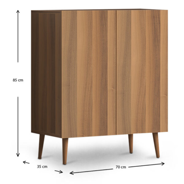 Παπουτσοθήκη Luce Megapap 12 ζευγών χρώμα καρυδί 70x35x85εκ. - Image 4