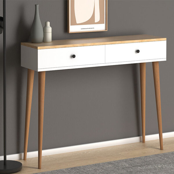 Κονσόλα Alis Megapap χρώμα pine white 110x29x88εκ. - Image 3