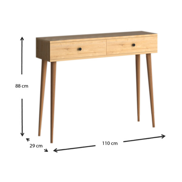 Κονσόλα Alis Megapap χρώμα oak 110x29x88εκ. - Image 4