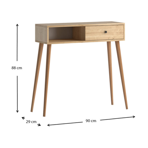 Κονσόλα Napoli Megapap χρώμα oak 90x29x88εκ. - Image 4