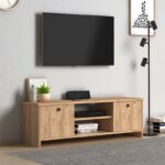 Έπιπλο τηλεόρασης Cube Megapap χρώμα pine 120x30x40εκ.