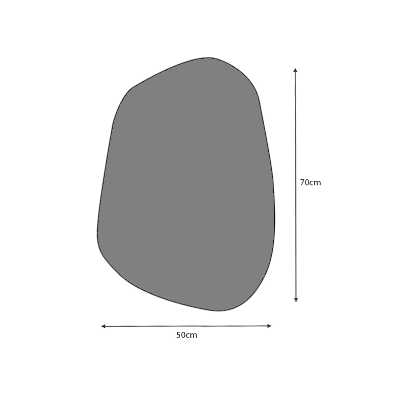 Καθρέφτης τοίχου Denza Megapap χρώμα λευκό 50x70x2,2εκ. - Image 2