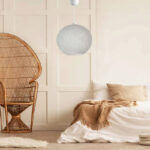 Φωτιστικό οροφής Gibson Megapap από σχοινί μονόφωτο χρώμα λευκό 30x23x70εκ.