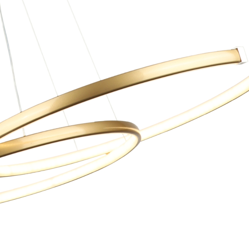 Φωτιστικό οροφής Led Cres Megapap μεταλλικό χρώμα χρυσό 70x48x65εκ. - Image 2