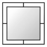 Καθρέφτης τοίχου Corner Megapap αλουμινίου χρώμα μαύρο 58,6x2x58,6εκ.